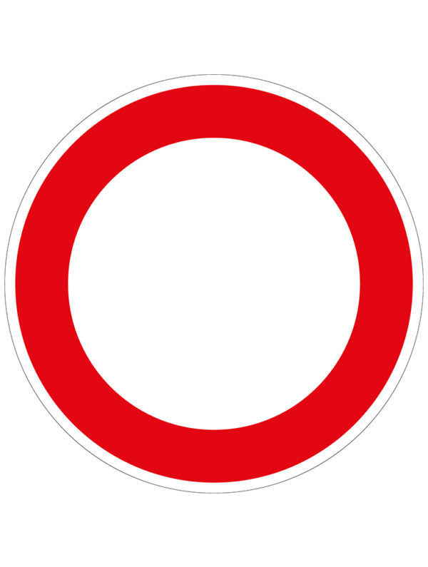 Verkehrszeichen Verbot für Fahrzeuge aller Art
