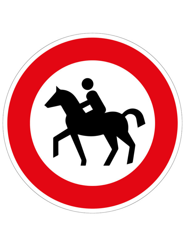 Verkehrszeichen Verbot für Reiter